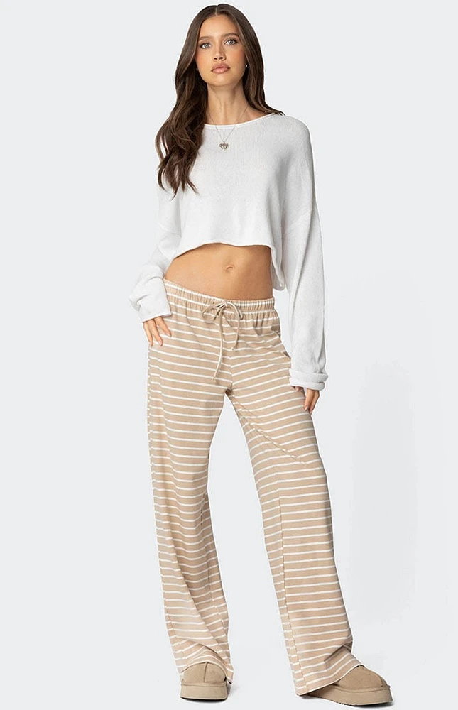 Edikted Jona Stripey Slit Pants