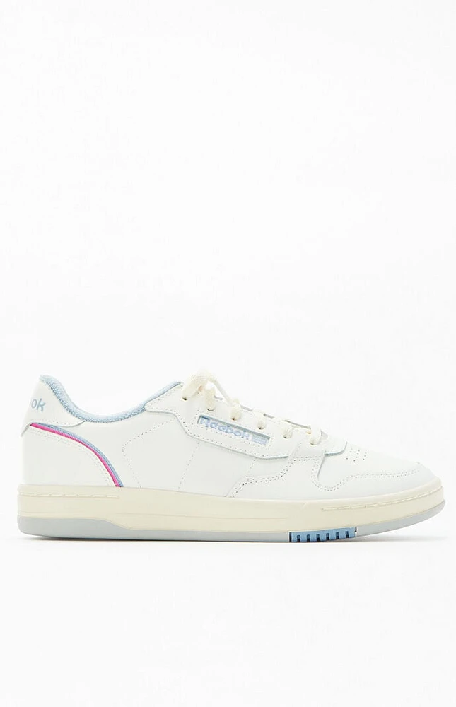 Reebok Women's White & Blue Phase Court Sneakers