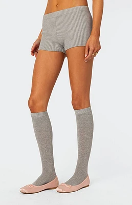 Edikted Bow Time Knit Micro Shorts
