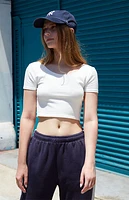 John Galt White Zelly Short Sleeve Top