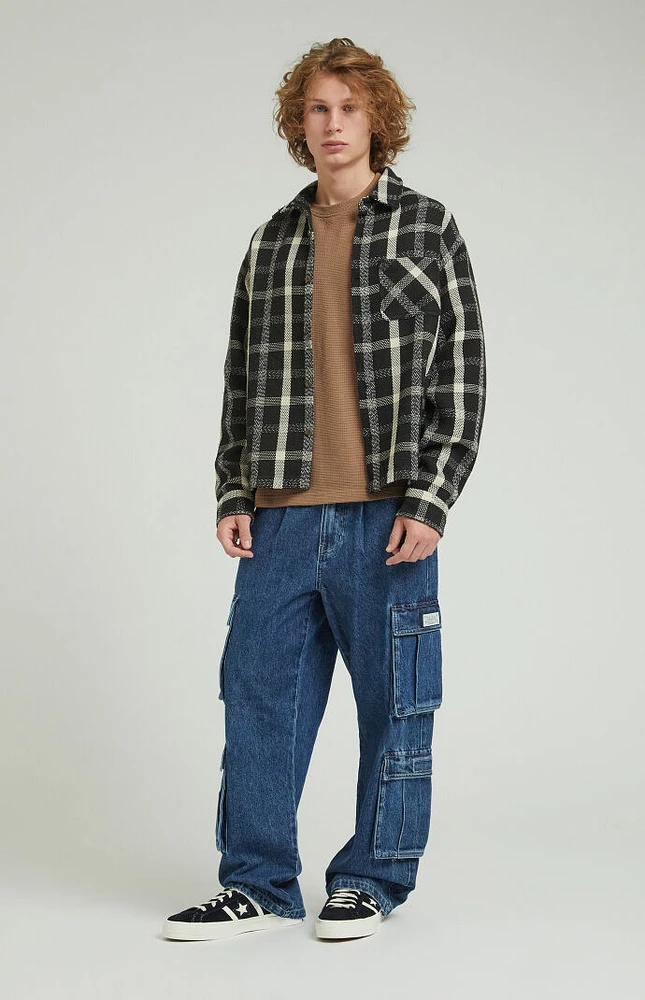 PacSun Dark Indigo Baggy Cargo Jeans