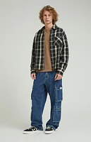 PacSun Dark Indigo Baggy Cargo Jeans