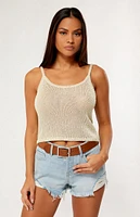 LA Hearts Rosemary Sequin Sweater Tank Top