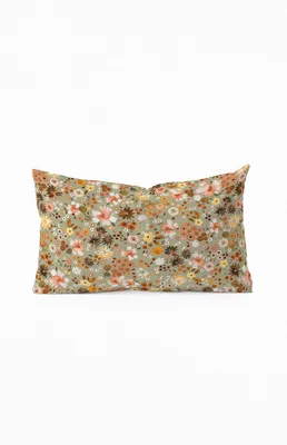 Flower Oblong Throw Pillow