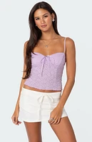 Edikted Textured Lacey Tank Top