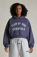 Fear of God Essentials Women's Marine Fleece Cropped Hoodie