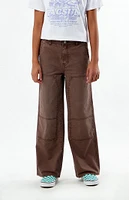 PacSun Kids Brown Baggy Carpenter Jeans