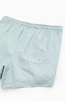 Pacsun Bailey Green Pinstripe 4.5" Swim Trunks