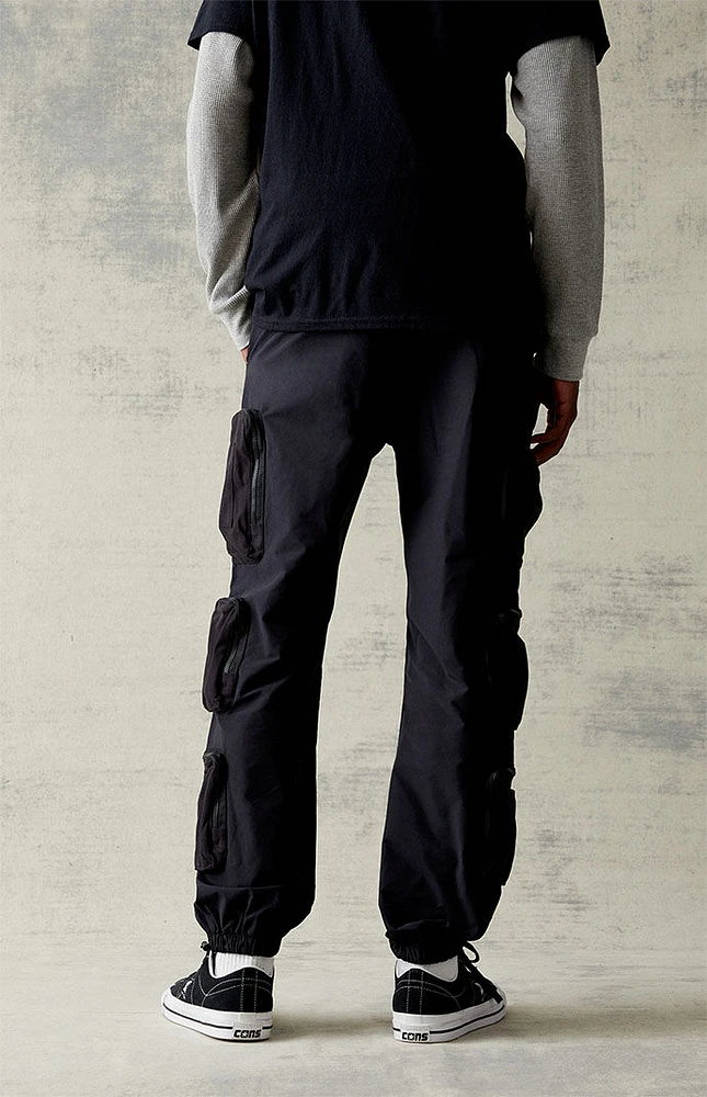 PacSun Black Multi Pocket Straight Cargo Pants