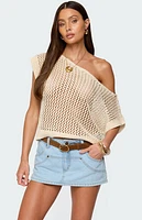 Edikted Trix Off Shoulder Open Knit Top