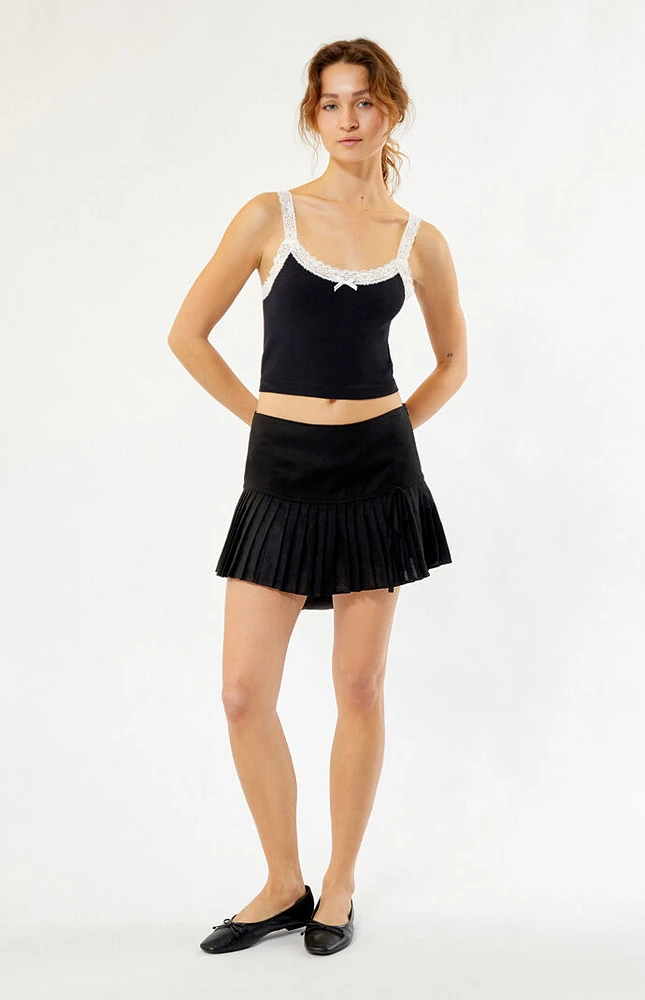Micro Pleated Mini Skirt