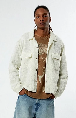 Pacsun Cream Connell Long Sleeve Camp Shirt