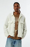 Pacsun Cream Connell Long Sleeve Camp Shirt