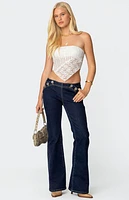 Edikted Sheer Lace Handkerchief Top