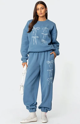 Edikted Bow Bliss Oversized Sweatpants