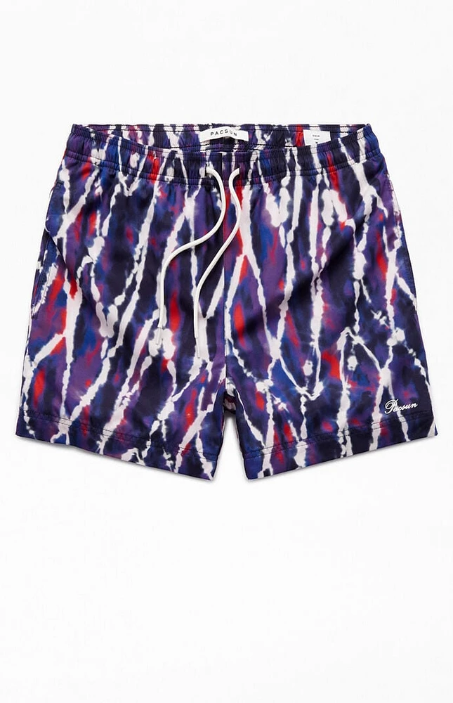 PacSun XYZ AOP 4.5" Swim Trunks