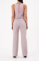 ABRAND Dirty Pink Carrie High Waisted Baggy Jeans