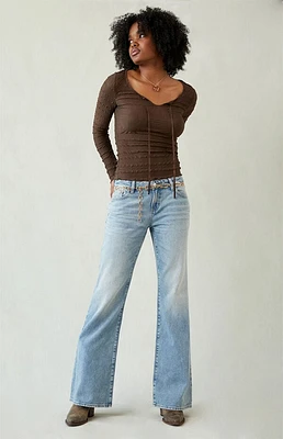 Pacsun Jade Low Rise Bootcut Jeans Light Blue Wash