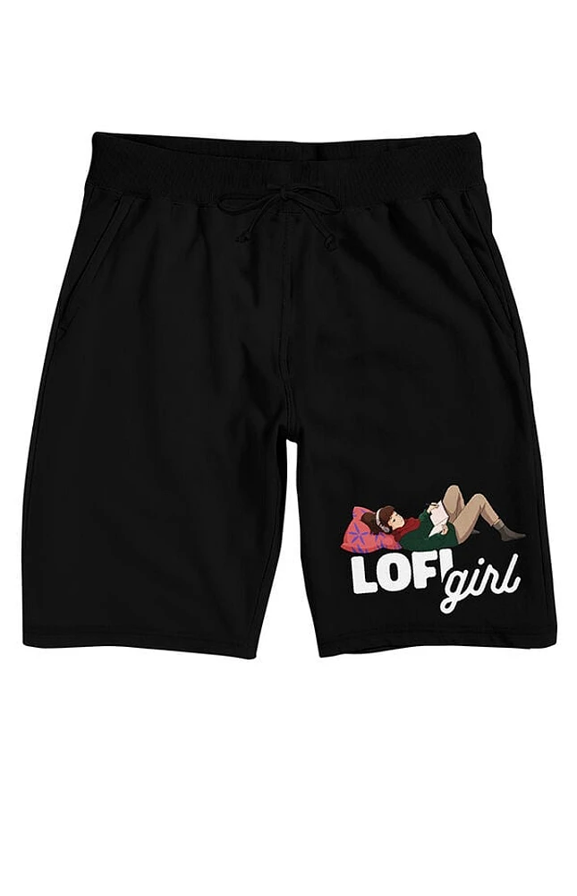Lofi Girl Lounging Lounge Sweat Shorts