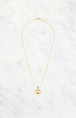 LA Hearts 14K Gold Plated Heart Necklace