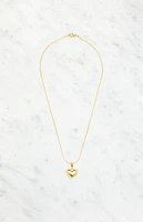 LA Hearts 14K Gold Plated Heart Necklace