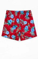 PacSun Aloha AOP 4.5" Swim Trunks