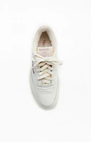 Reebok White & Pink Club C 85 Shoes