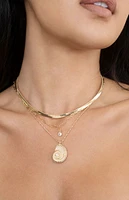 Ettika Nautilus Shell Pendant Layered Necklace