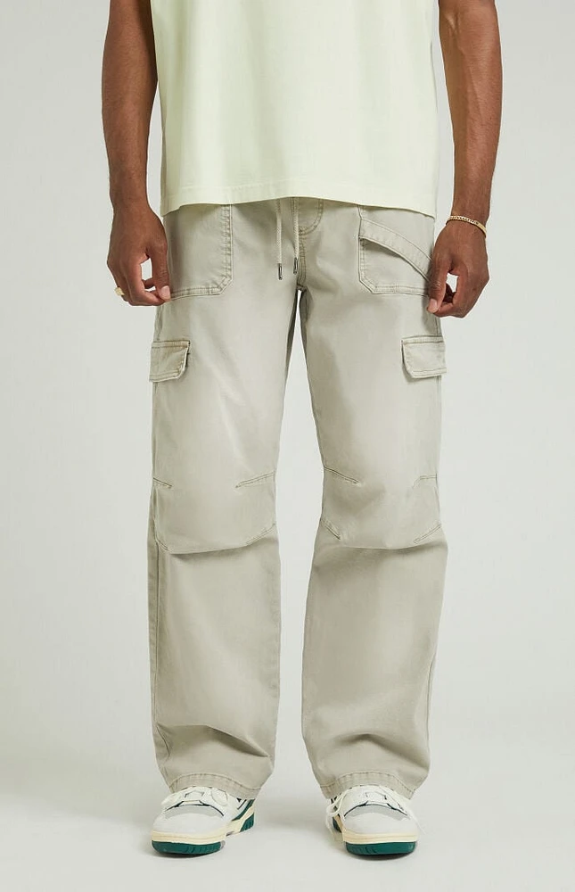 PacSun Beige Baggy Cargo Pants