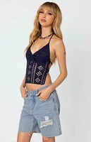 Edikted Jada Open Back Crochet Top