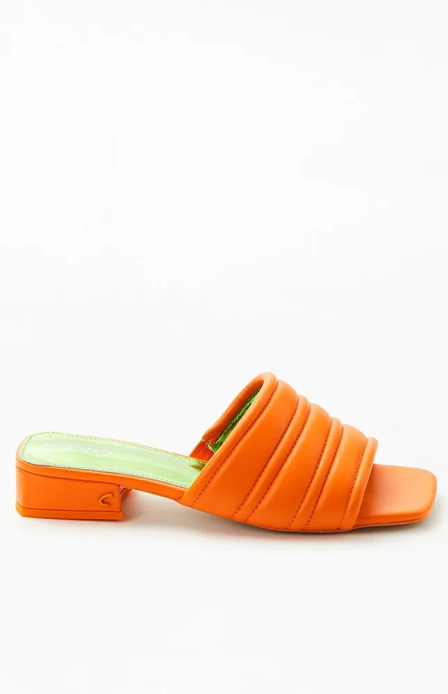 CIRCUS NY Women's Orange Joana Slide Sandals