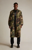 Fear of God Essentials Woodland Camo Nylon Trench Jacket