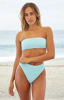 VYB Blue Gianna High Waisted Bikini Bottom