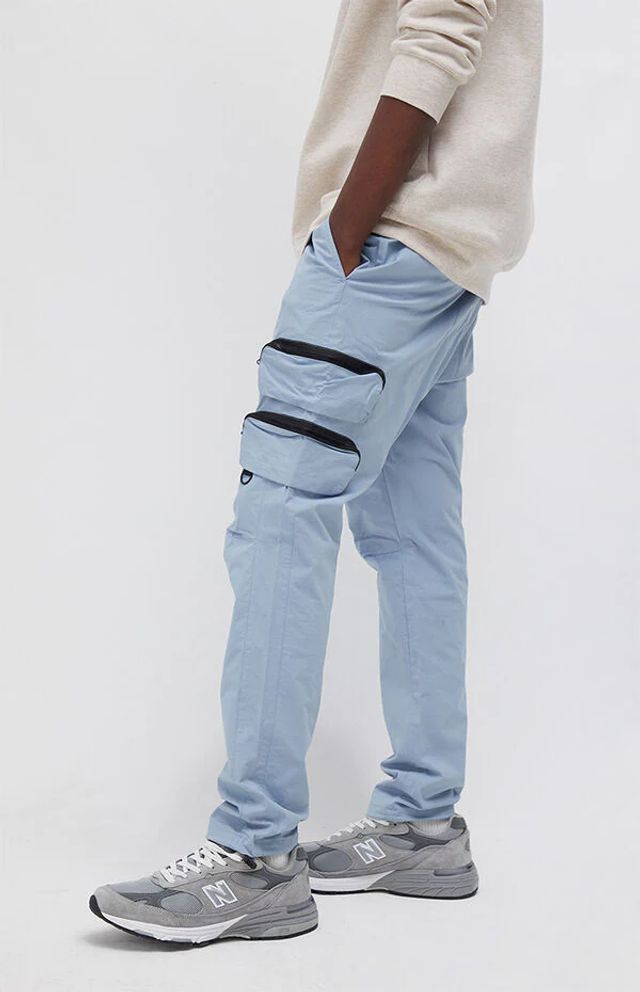 Blue Slim Cargo Pants