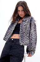 Pacsun Leopard Cropped Gas Jacket