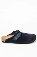 Birkenstock Boston Mixed Leather Clogs Midnight