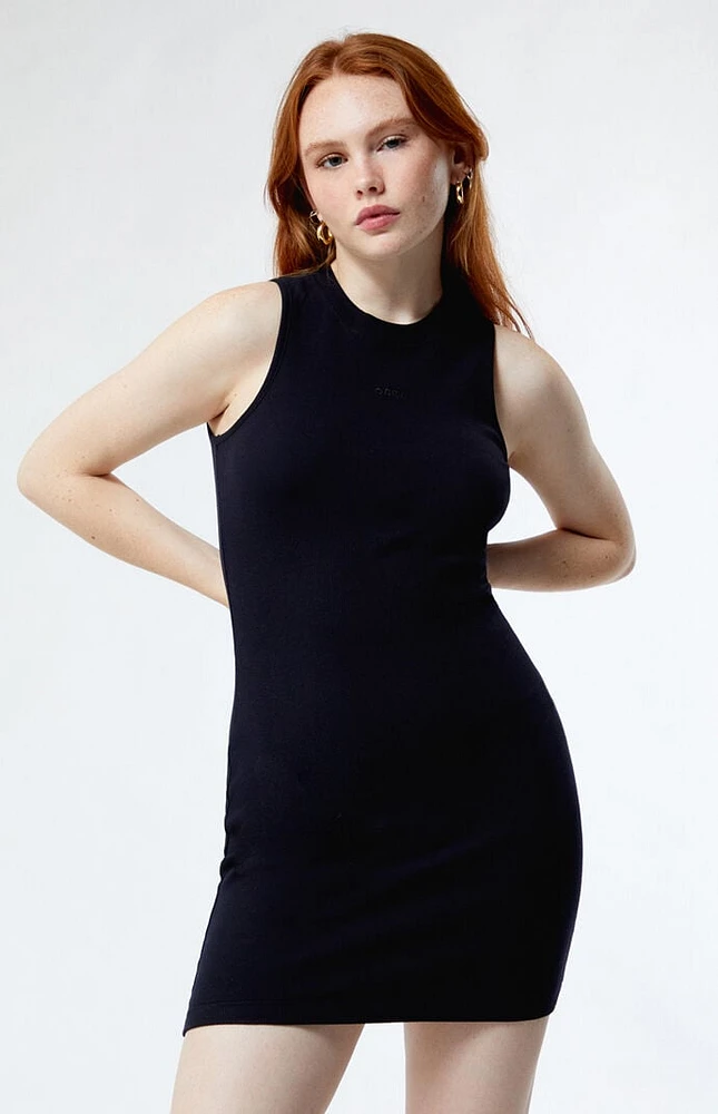 Obey Ribbed Knit Mini Dress