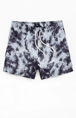 PacSun Dark Abstract Eco AOP 5" Swim Trunks