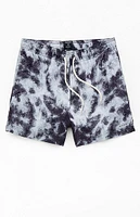 PacSun Dark Abstract Eco AOP 5" Swim Trunks