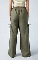 PacSun Linen Pull-On Baggy Cargo Pants