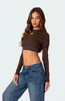 Edikted Vick Layered Cropped T-Shirt