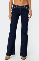 Edikted Alison Low Rise Flared Jeans