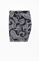 Pacsun Black Paisley AOP 4.5" Swim Trunks