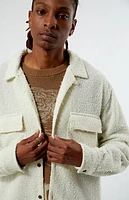 Pacsun Cream Connell Long Sleeve Camp Shirt