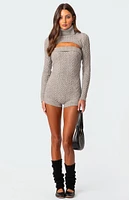 Edikted Finnley Two Piece Cable Knit Romper