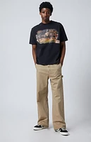 Pacsun Tan Extreme Baggy Carpenter Jeans
