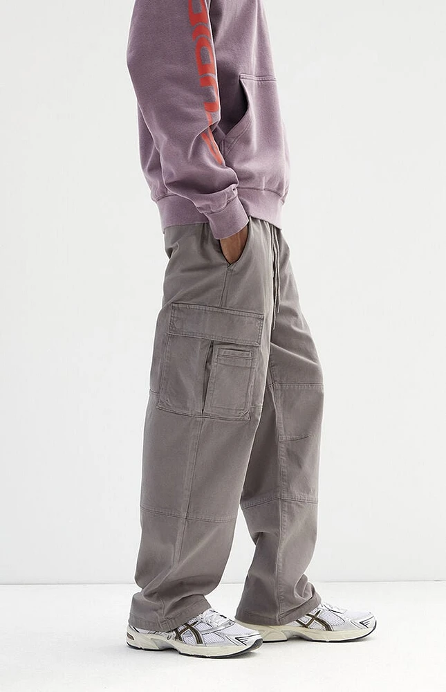 PacSun Stretch Gray Baggy Cargo Pants