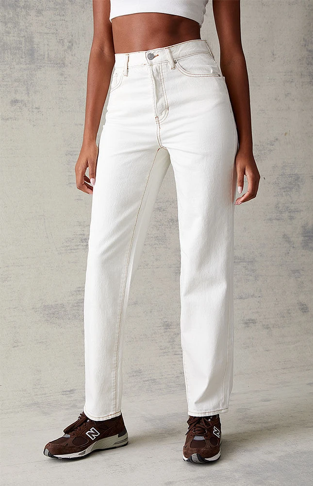 PacSun Eco Off White Dad Jeans