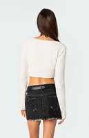 Edikted V Neck Cropped Cardigan