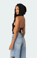 Hooded Open Back Bodysuit